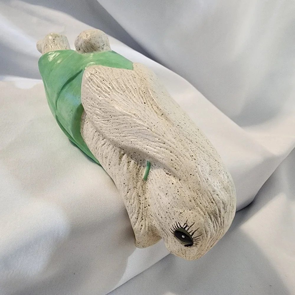 Lot Of 2 Vintage Ceramic Hanging Floppy-Ear Bunny Grannycore, Cottage